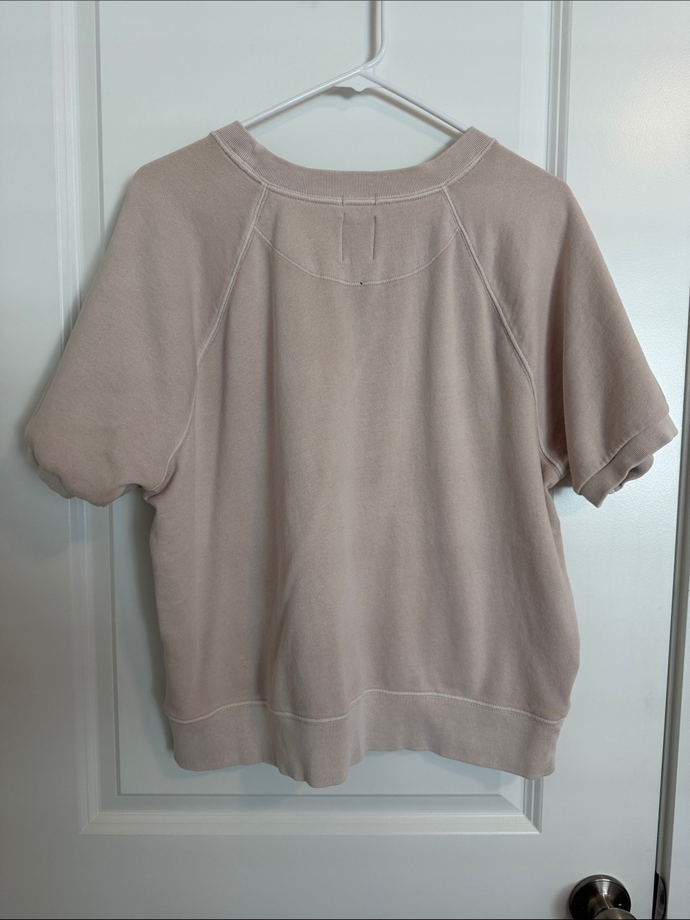 GAP Short Sleeve Sweatshirt in Light Taupe - Picture 3 of 4